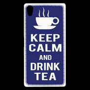 Coque Sony Xperia Z5 Premium Keep Calm Drink Tea Bleu