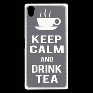 Coque Sony Xperia Z5 Premium Keep Calm Drink Tea Gris