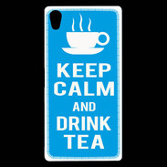 Coque Sony Xperia Z5 Premium Keep Calm Drink Tea Cyan