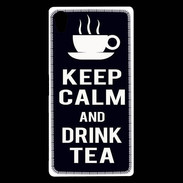 Coque Sony Xperia Z5 Premium Keep Calm Drink Tea Noir