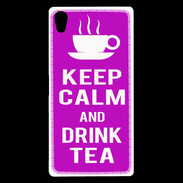Coque Sony Xperia Z5 Premium Keep Calm Drink Tea Violet