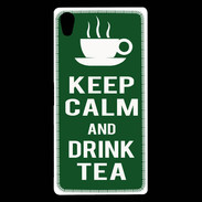 Coque Sony Xperia Z5 Premium Keep Calm Drink Tea Vert