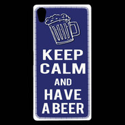 Coque Sony Xperia Z5 Premium Keep Calm Have a beer Bleu