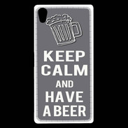 Coque Sony Xperia Z5 Premium Keep Calm Have a beer Gris