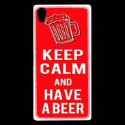 Coque Sony Xperia Z5 Premium Keep Calm Have a beer Rouge