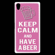Coque Sony Xperia Z5 Premium Keep Calm Have a beer Rose