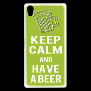 Coque Sony Xperia Z5 Premium Keep Calm Have a beer Vert pomme
