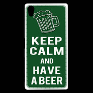 Coque Sony Xperia Z5 Premium Keep Calm Have a beer Vert