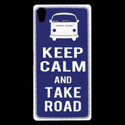 Coque Sony Xperia Z5 Premium Keep Calm Take road Bleu