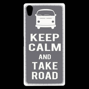 Coque Sony Xperia Z5 Premium Keep Calm Take Road Gris