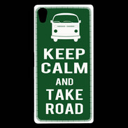 Coque Sony Xperia Z5 Premium Keep Calm Take road Vert