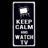 Coque Sony Xperia Z5 Premium Keep Calm Watch TV Noir