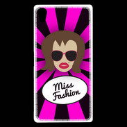 Coque Sony Xperia Z5 Premium Miss Fashion Chatain