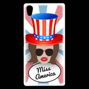 Coque Sony Xperia Z5 Premium Miss USA Chatain