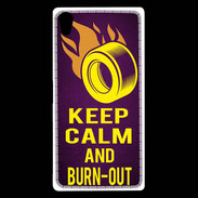 Coque Sony Xperia Z5 Premium Keep Calm and Burn Out violet