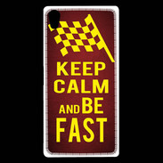 Coque Sony Xperia Z5 Premium Keep Calm and Be Fast Rouge