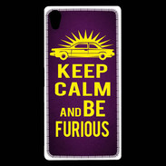 Coque Sony Xperia Z5 Premium Keep Calm and Be Furious Violet