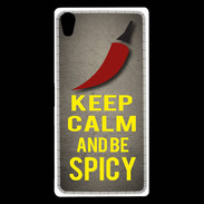 Coque Sony Xperia Z5 Premium Keep Calm and Be Spicy Gris