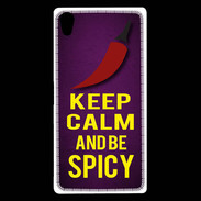 Coque Sony Xperia Z5 Premium Keep Calm and Be Spicy Violet