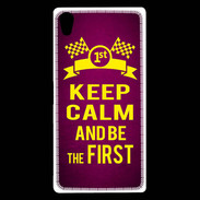 Coque Sony Xperia Z5 Premium Keep Calm and Be the First Rose