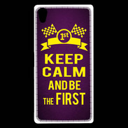 Coque Sony Xperia Z5 Premium Keep Calm and Be the First Violet