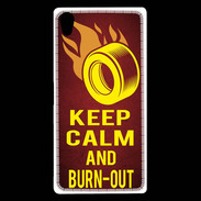 Coque Sony Xperia Z5 Premium Keep Calm and Burn Out Rouge