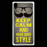 Coque Sony Xperia Z5 Premium Keep Calm and Have a good Style Gris
