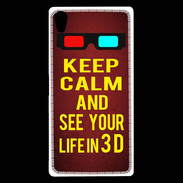 Coque Sony Xperia Z5 Premium Keep Calm and See your life 3D Rouge