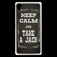 Coque Sony Xperia Z5 Premium Keep Calm and Take Jack Gris