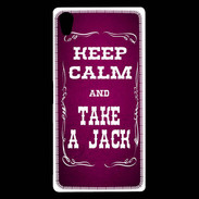 Coque Sony Xperia Z5 Premium Keep Calm and Take Jack Rose