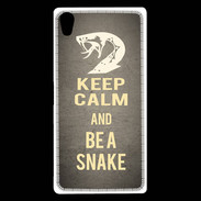 Coque Sony Xperia Z5 Premium Keep Calm and Be a Snake Gris
