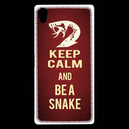 Coque Sony Xperia Z5 Premium Keep Calm and Be a Snake Rouge