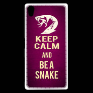 Coque Sony Xperia Z5 Premium Keep Calm and Be a Snake Rose