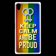 Coque Sony Xperia Z5 Premium Keep Calm and Be proud Women Gay