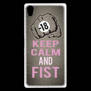 Coque Sony Xperia Z5 Premium Keep Calm and Fist Gris