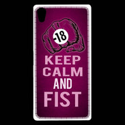 Coque Sony Xperia Z5 Premium Keep Calm and Fist Rose