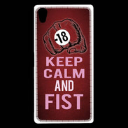 Coque Sony Xperia Z5 Premium Keep Calm and Fist Rouge