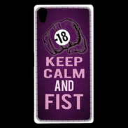 Coque Sony Xperia Z5 Premium Keep Calm and Fist Violet