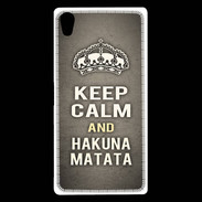 Coque Sony Xperia Z5 Premium Keep Calm and Hakuna Matata Gris