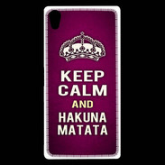 Coque Sony Xperia Z5 Premium Keep Calm and Hakuna Matata rose