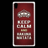 Coque Sony Xperia Z5 Premium Keep Calm and Hakuna Matata Rouge