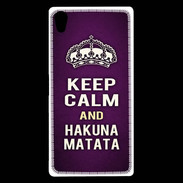 Coque Sony Xperia Z5 Premium Keep Calm and Hakuna Matata Violet