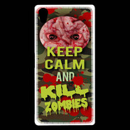 Coque Sony Xperia Z5 Premium Keep Calm and Kill Zombies camouflage
