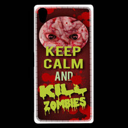 Coque Sony Xperia Z5 Premium Keep Calm and Kill Zombies Rouge