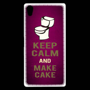 Coque Sony Xperia Z5 Premium Keep Calm and Make cake Rose