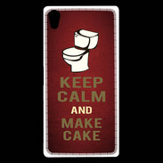 Coque Sony Xperia Z5 Premium Keep Calm and Make cake Rouge