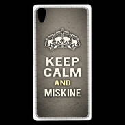 Coque Sony Xperia Z5 Premium Keep Calm and Miskine Gris