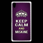 Coque Sony Xperia Z5 Premium Keep Calm and Miskine Violet