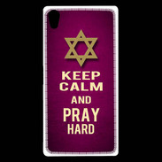 Coque Sony Xperia Z5 Premium Keep Calm and Pray jewish Rose