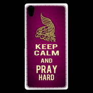 Coque Sony Xperia Z5 Premium Keep Calm and Pray Muslim Rose